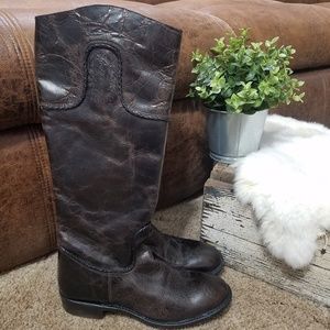 SONORA SOPHIA TALL DISTRESSED LEATHER BOOT   NWT